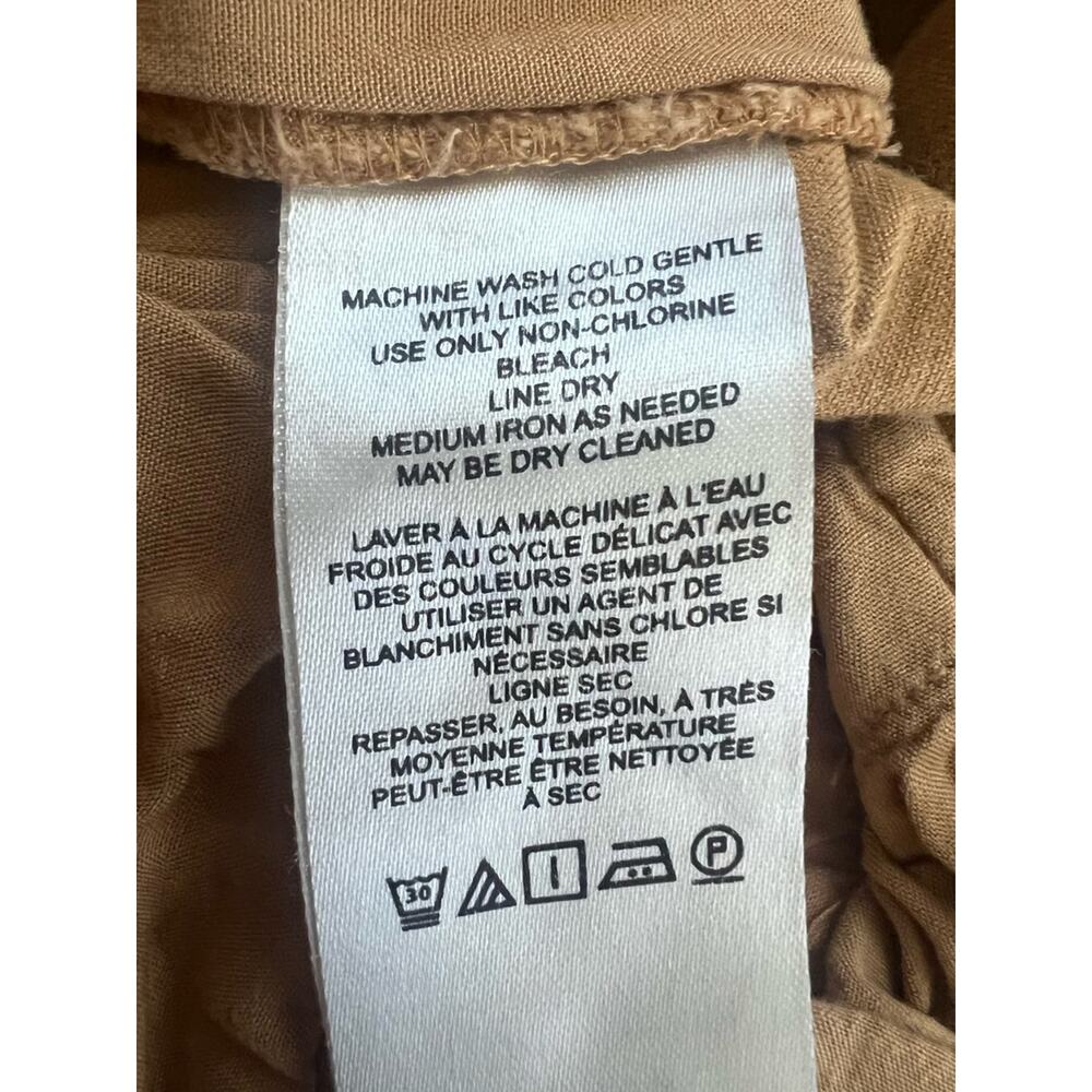 Anthropologie Maeve Women’s Contrast Stitch High Rise Wide Leg Pants Size 8 - Picture 9 of 12